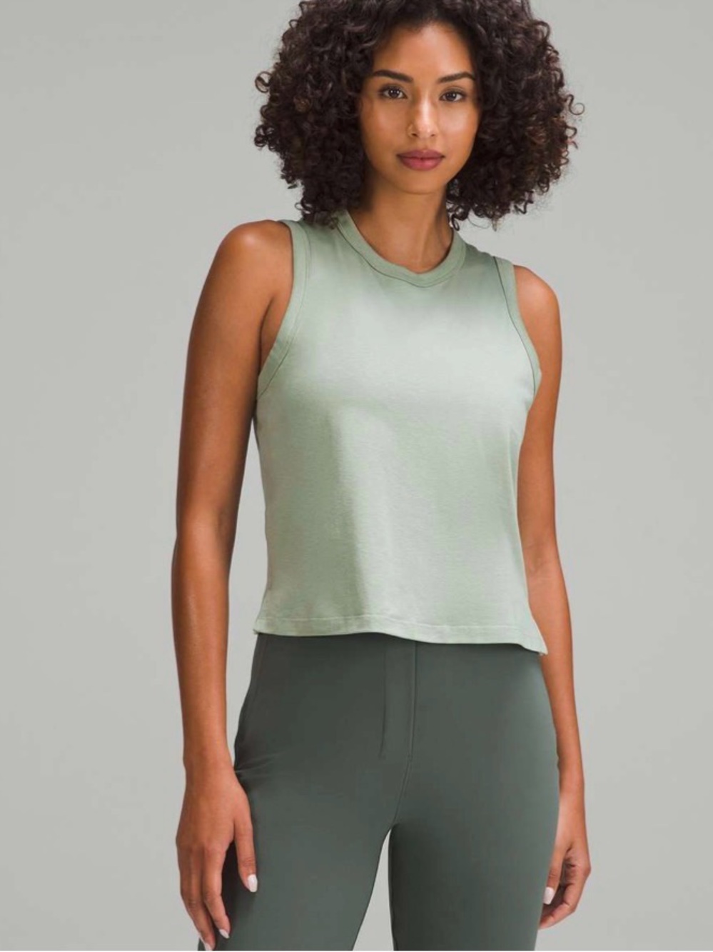 Lululemon Classic-Fit Cotton-Blend Tank Top Palm Court